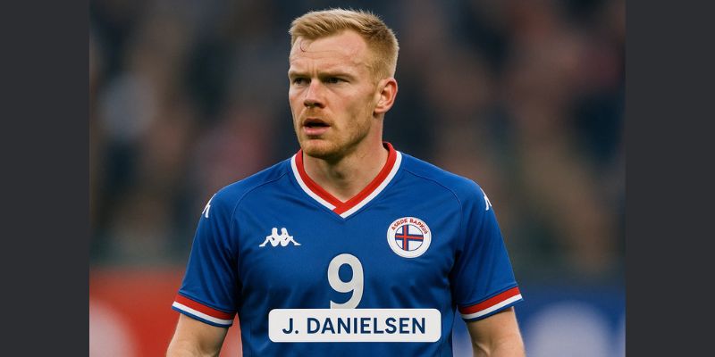 Danielsen là mũi nhọn trong trận Gibraltar vs Faroe.