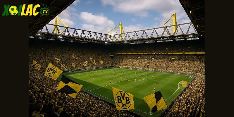 Sân nhà Signal Iduna Park – lợi thế lớn của Dortmund. Sân nhà Signal Iduna Park – lợi thế lớn của Dortmund.